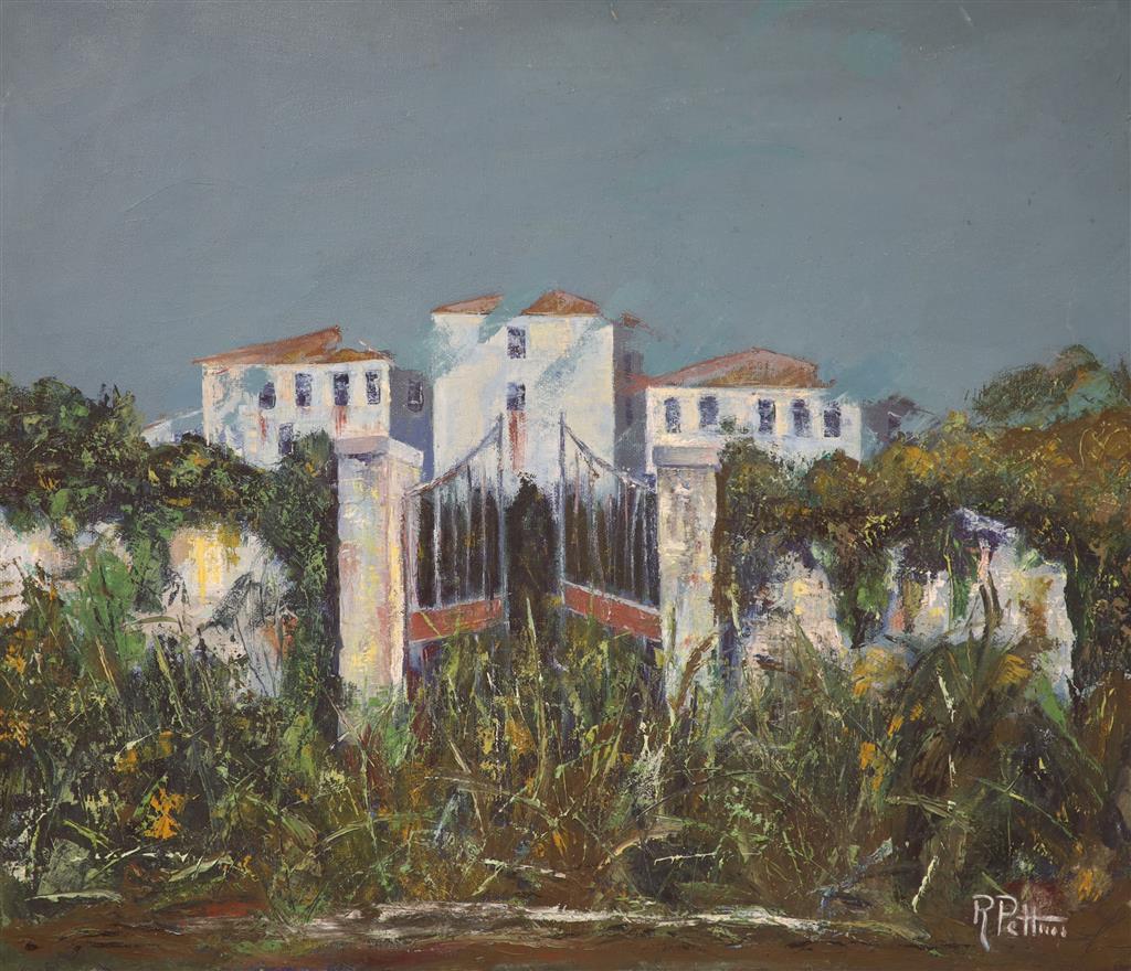 R. Pettini, oil on canvas, Villa Veneta, Verona 1995, signed, 50 x 60cm